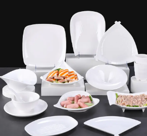 Pure white hot pot side dishes tableware